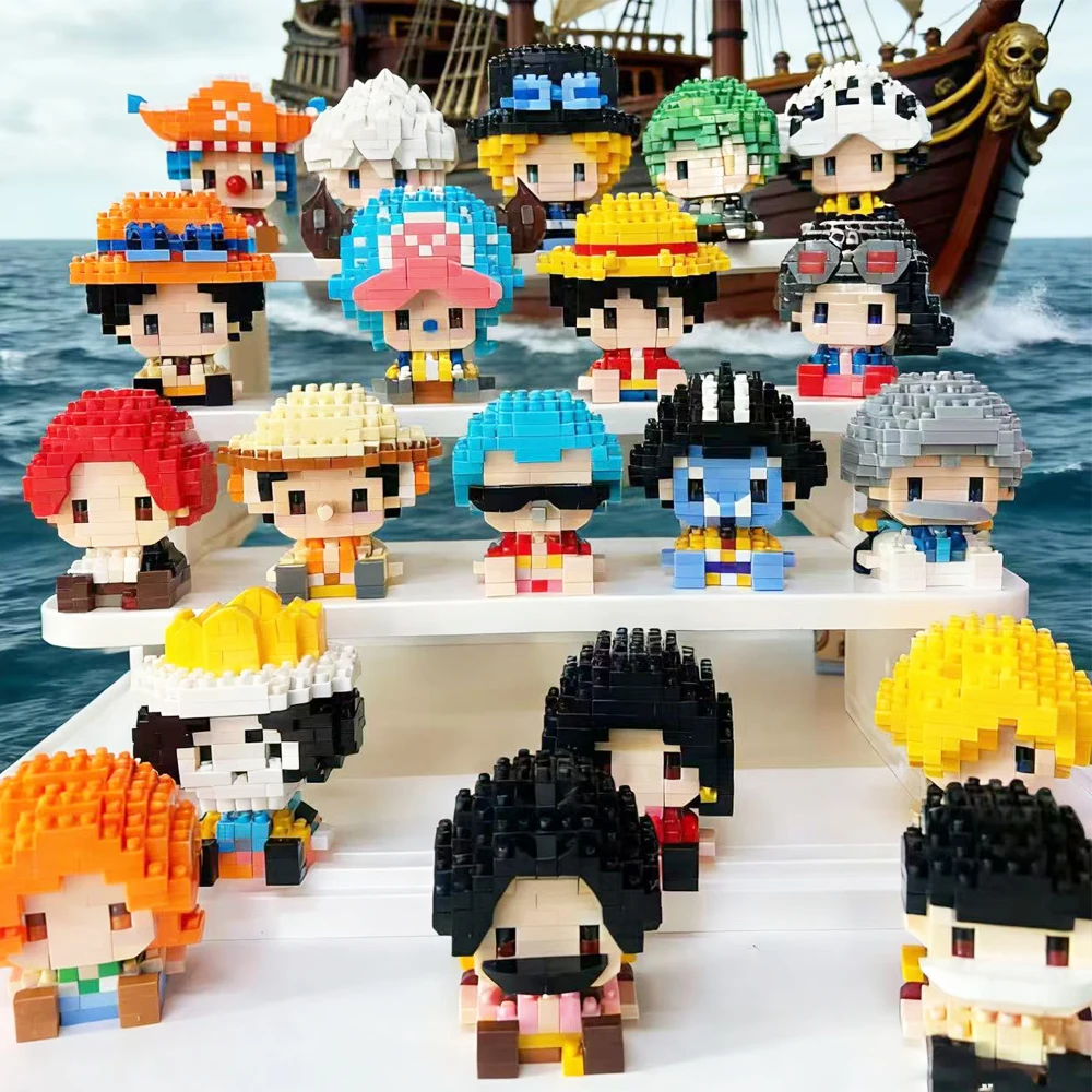 סט בלוקים מיניאטוריים תלת-ממדיים One Piece אלוהי השמש ניקה לופי (One Piece Sun God Nika Luffy 3D Micro Building Blocks Set) 3