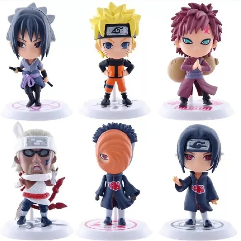 Naruto 6-Pack Mini Figures: Sasuke, Gaara & Madara 7–8cm 3
