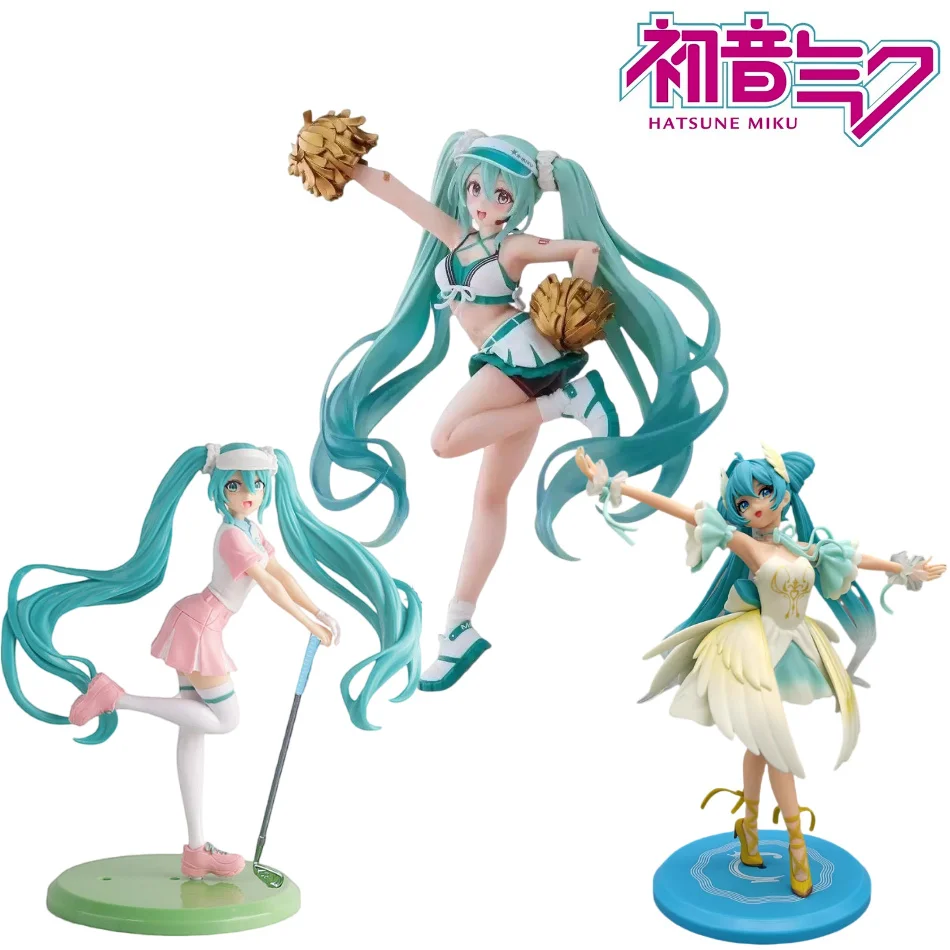 Hatsune Miku Anime Figure Cheerleader Style 18cm PVC+ABS
