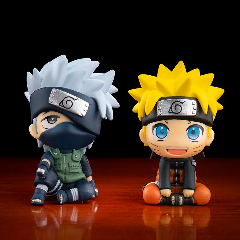 Chibi Q-style Uzumaki Naruto figure about 9cm tall for desk display