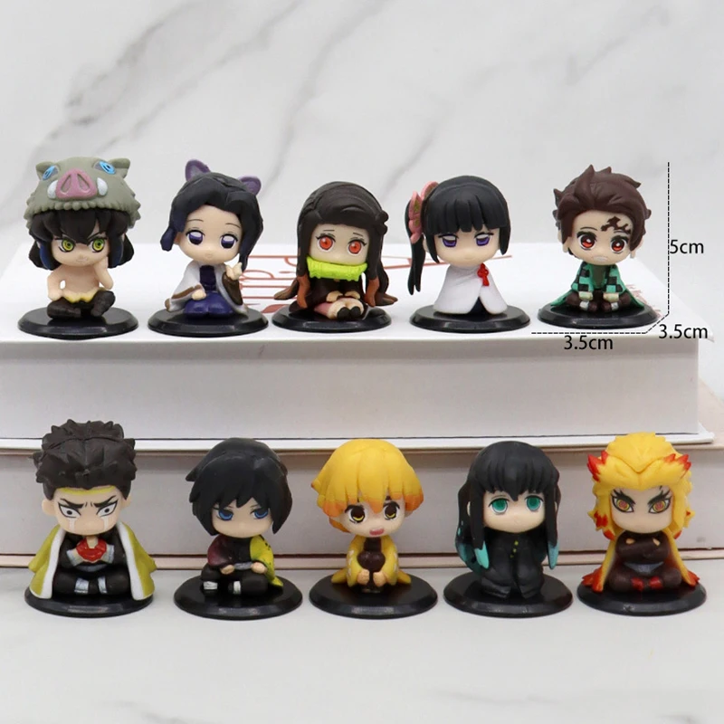 Kimetsu no Yaiba Tanjiro, Inosuke & Zenitsu Q-Style Sitting Figures Set 4