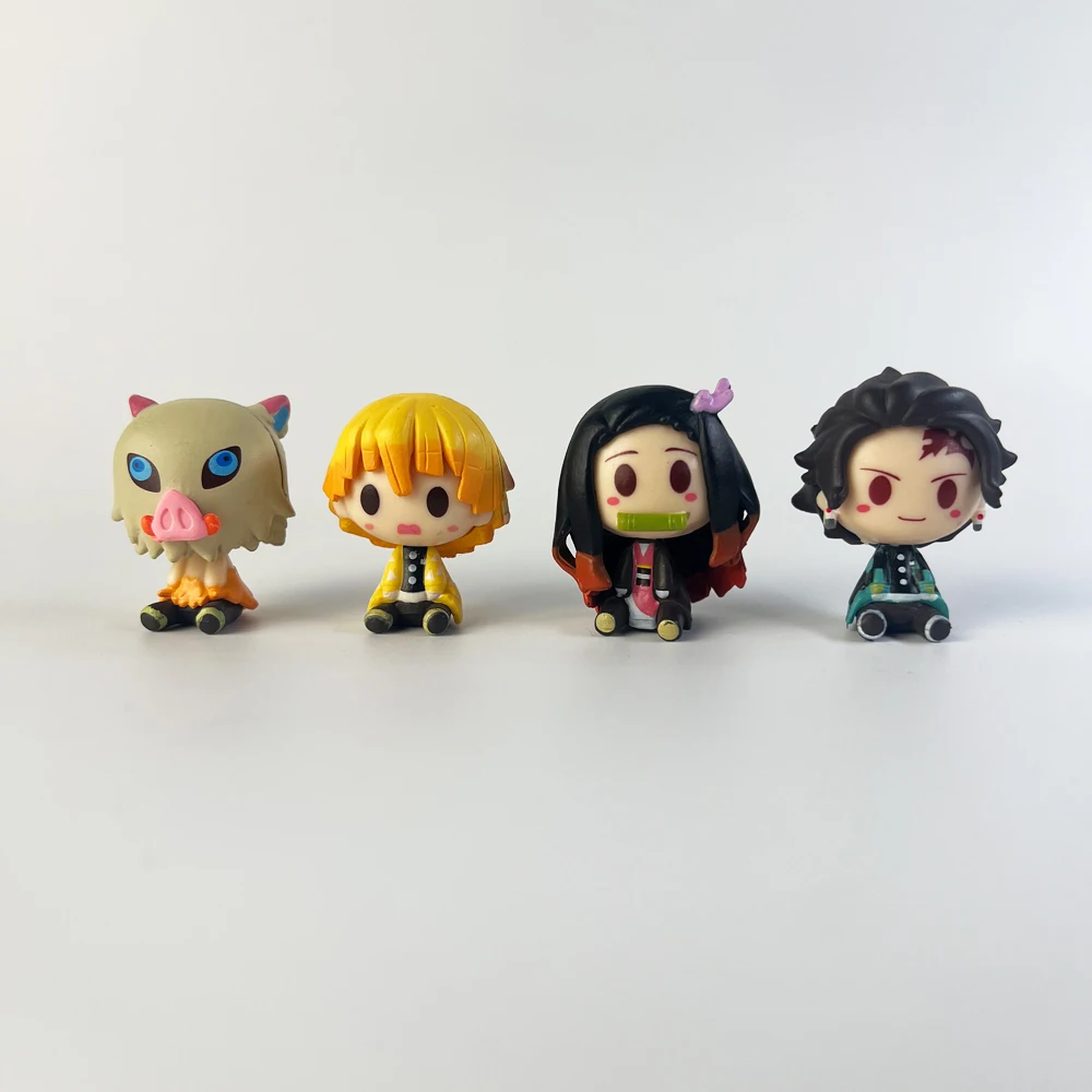 סט דמויות מיני PVC של Demon Slayer (4 יח׳) (Demon Slayer Characters Mini PVC Figurines Set (4pcs)) 2