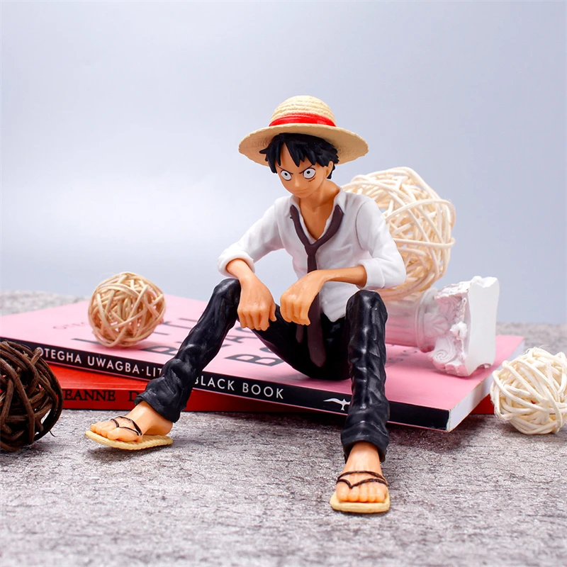 פסלון One Piece לופי יושב PVC 12cm (One Piece Luffy Sitting Figure PVC Model 12cm) 5