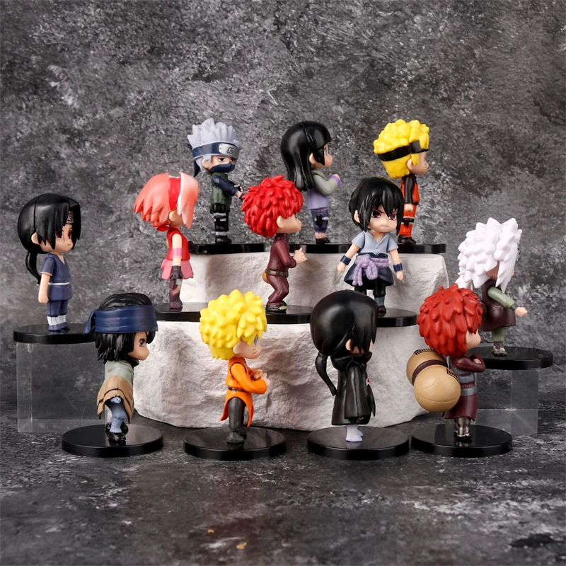 סט דמויות Naruto Q (12 יח׳) דמויות מיני PVC לפעולה (Naruto Q Figure Set (12 pcs) PVC Mini Action Figures) 2