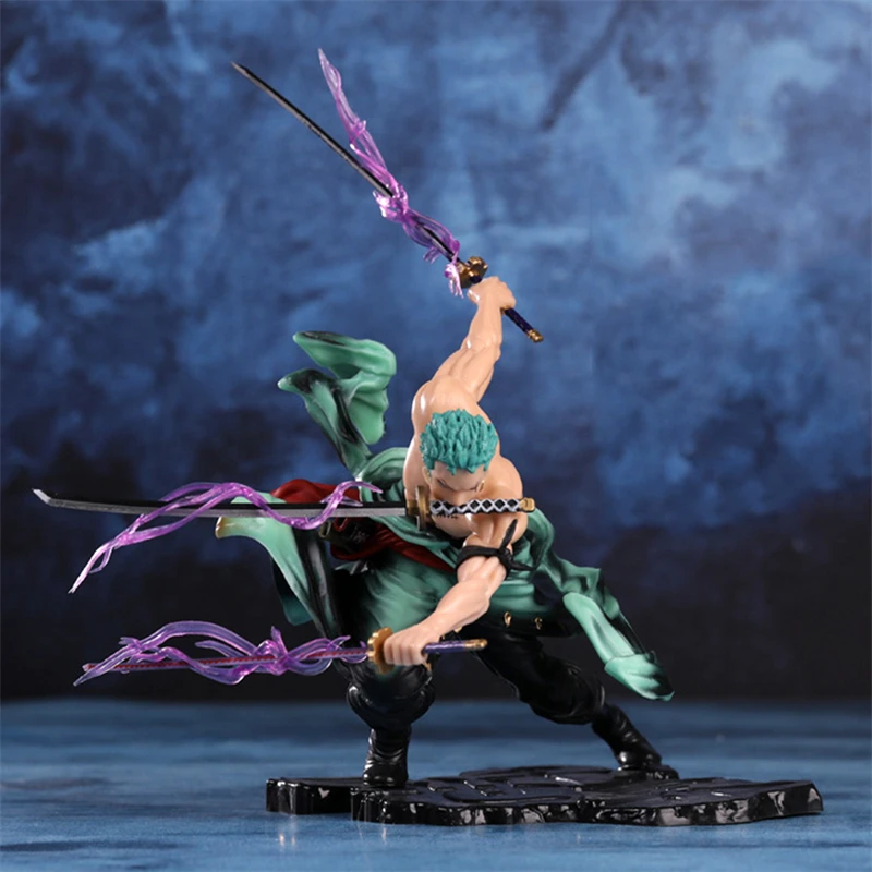 דמות אקשן One Piece רורונואה זורו בסגנון GK PVC 10cm (One Piece Roronoa Zoro GK PVC Action Figure 10cm) 6