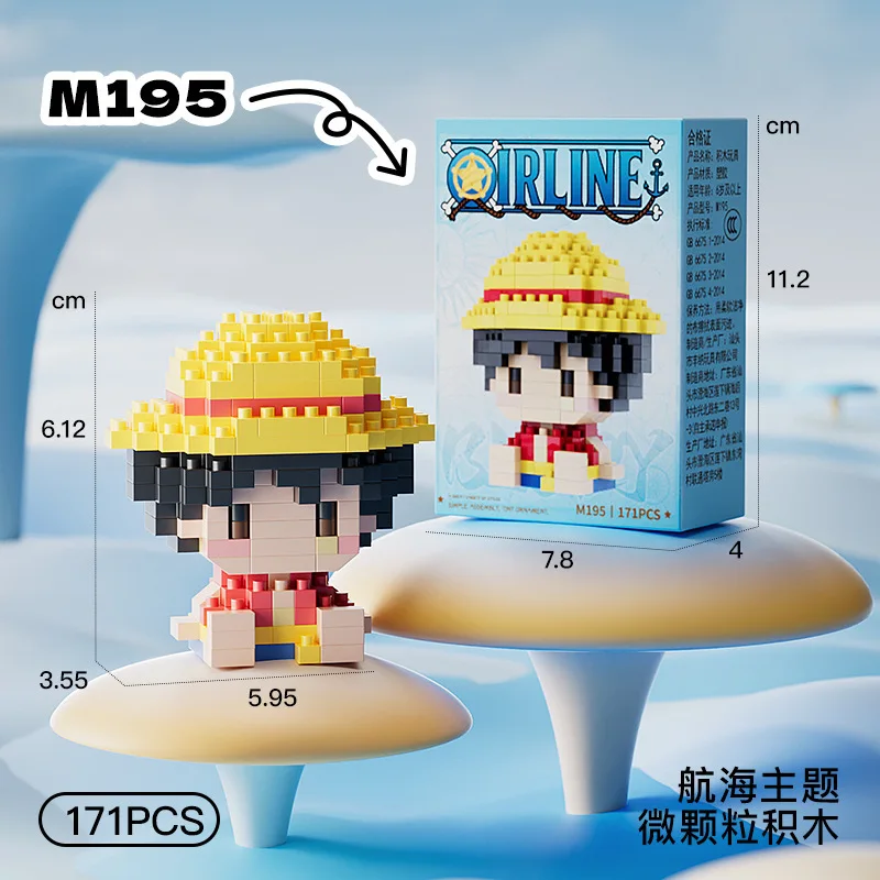 One Piece Luffy Nika Micro Action Block Figure, Mini Bricks 3