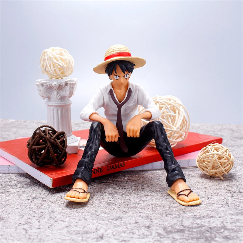פסלון One Piece לופי יושב PVC 12cm (One Piece Luffy Sitting Figure PVC Model 12cm) 6