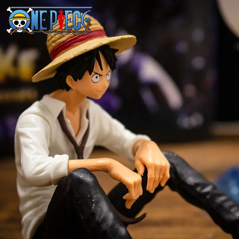 דמות פעולה One Piece לופי יושב מדגם PVC 12 ס״מ (One Piece Luffy Sitting Action Figure PVC Model 12cm) 4
