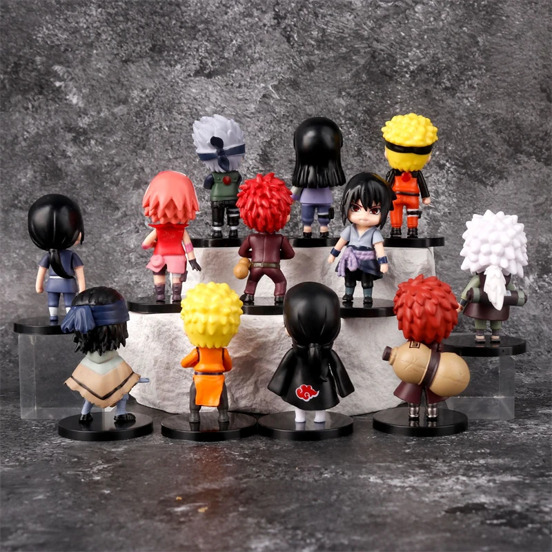 סט דמויות Naruto Q (12 יח׳) דמויות מיני PVC לפעולה (Naruto Q Figure Set (12 pcs) PVC Mini Action Figures) 3