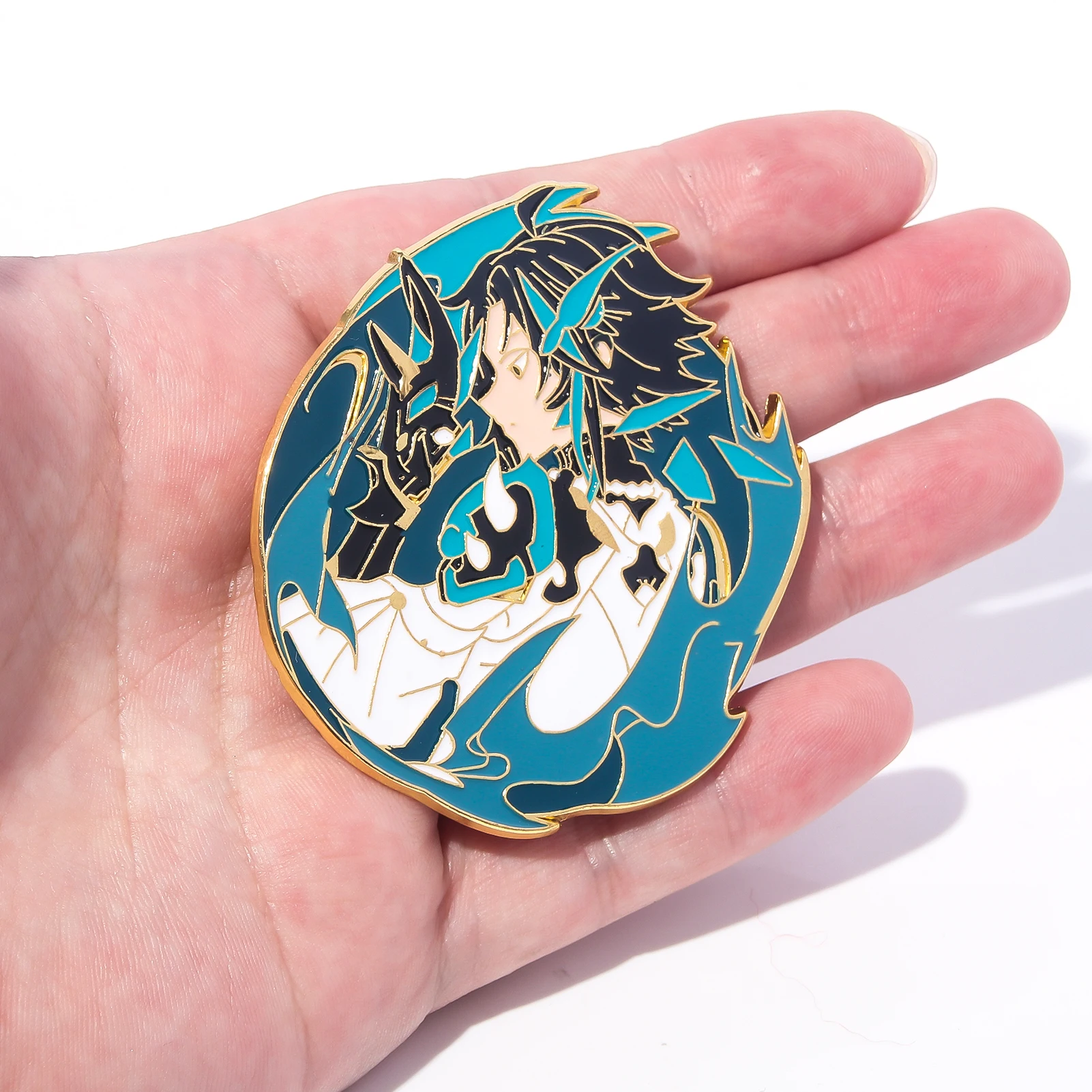 Genshin Impact Wendi & Zhongli Anime Lapel Pin Set (Approx. 3–5 cm) 5