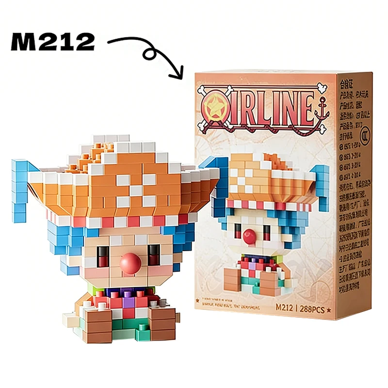 One Piece Nika Luffy Micro Building Block Figure, 3D Model 4